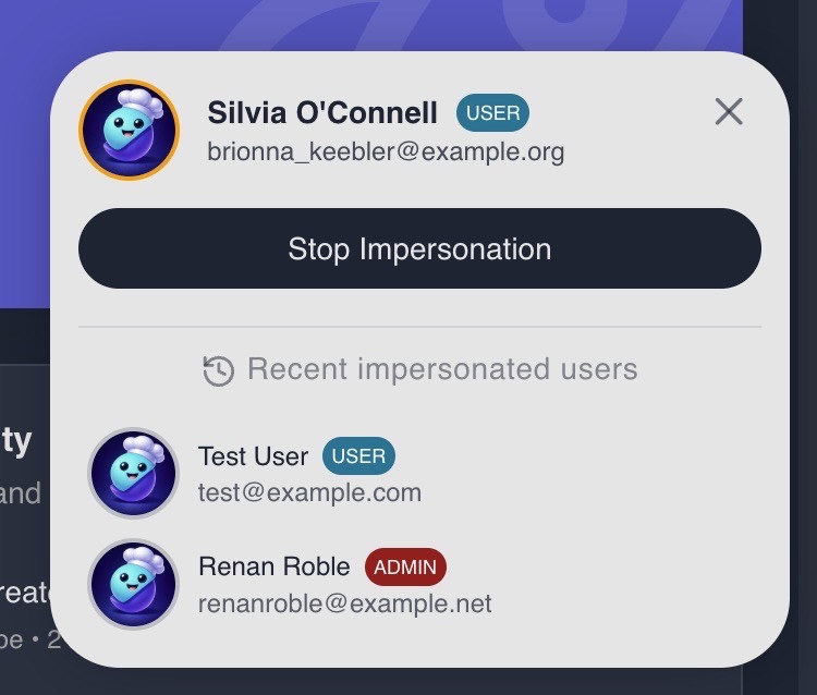 Expanded card showing recent history section